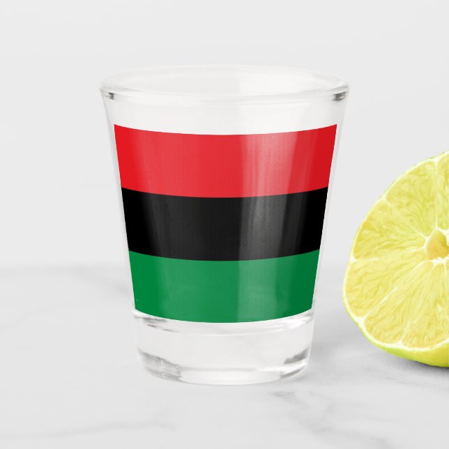 Pan African UNIA Flag Schnapsglas (Vorderseite)