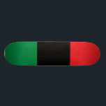 Pan African UNIA Flag Skateboard<br><div class="desc">Die panafrikanische Flagge - auch bekannt als UNIA-Fahne,  afroamerikanische Flagge,  Black Liberation Flag und verschiedene andere Namen - ist eine dreifarbige Flagge,  die aus drei gleichen horizontalen Streifen von (von oben nach unten) rot,  schwarz und grün besteht.</div>