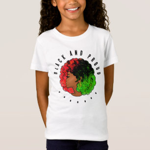 Pan Afrikanische schwarze Frau Rot-Grün Stolz für T-Shirt