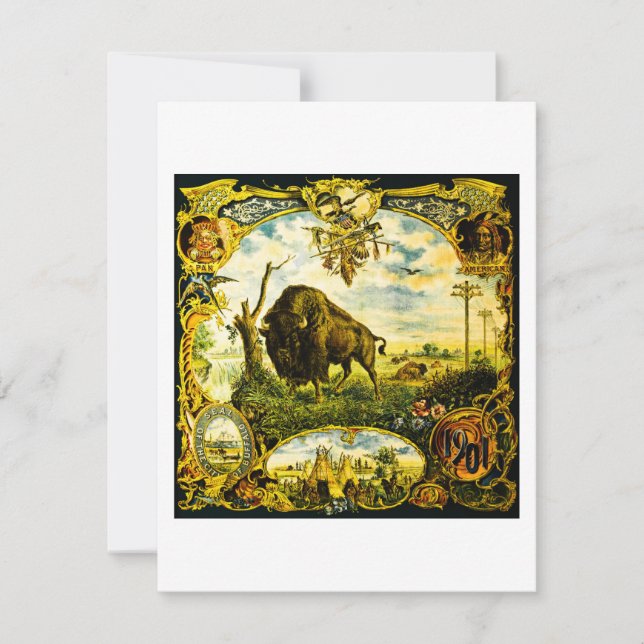 Pan Am Expo mit Bison- und indianischen Motiven (Vorderseite)