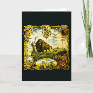 Pan Am Expo mit Bison- und indianischen Motiven Karte