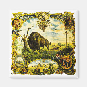 Pan Am Expo mit Bison- und indianischen Motiven Magnet