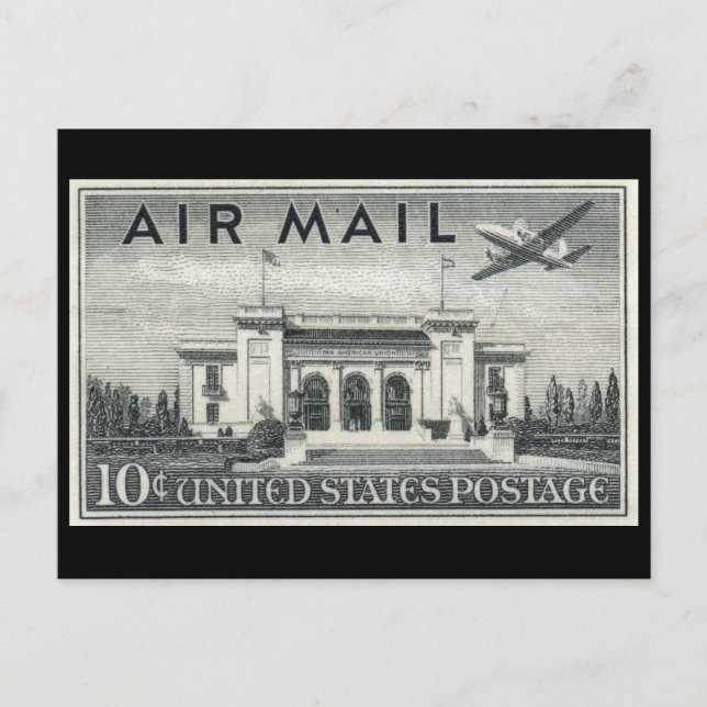 Pan American Gewerkschaft Gebäude, Air Mail Postkarte (Vorderseite)