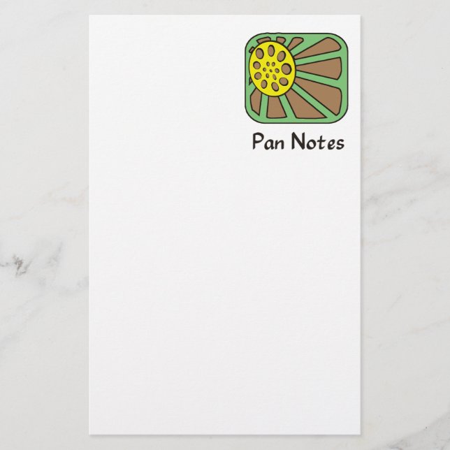 Pan-Anmerkungen stationär Briefpapier (Vorderseite)