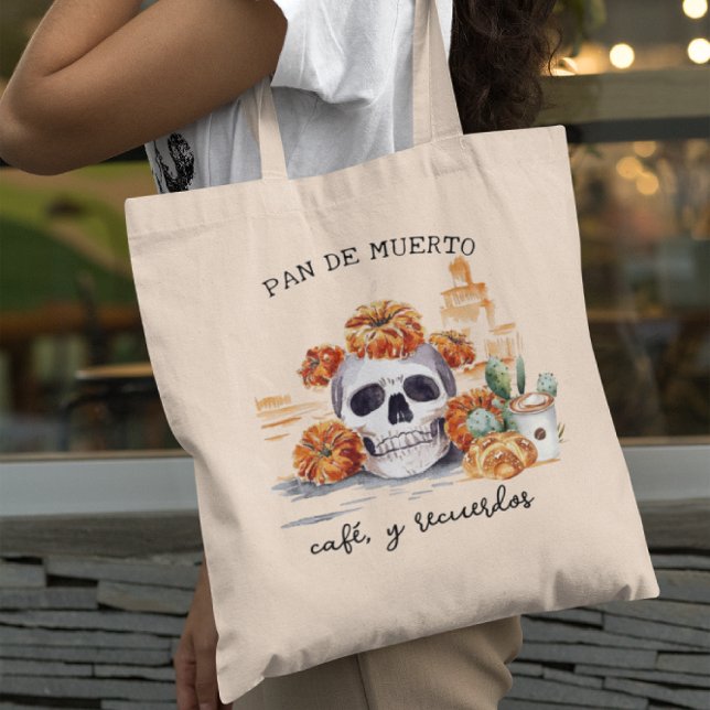 Pan de Muerto | Café y Recuerdos Día de Muertos Tragetasche (Von Creator hochgeladen)