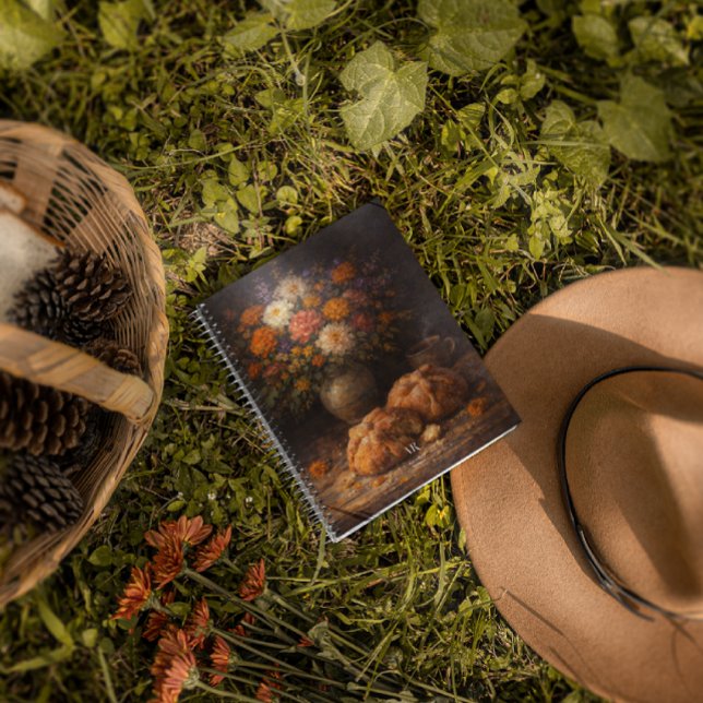 Pan de Muerto Floral Still Life | Monogram Notizblock (Von Creator hochgeladen)