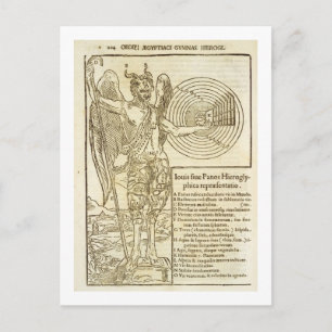 Pan, der universelle Gott, und die Elemente, die e Postkarte