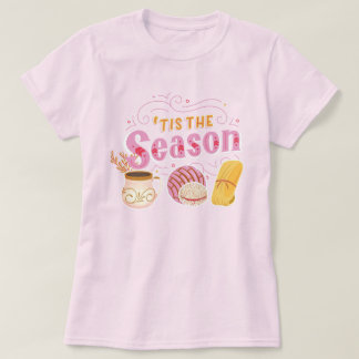 Pan Dulce Mexikanisches Konditorgebäck Pink Weihna T-Shirt