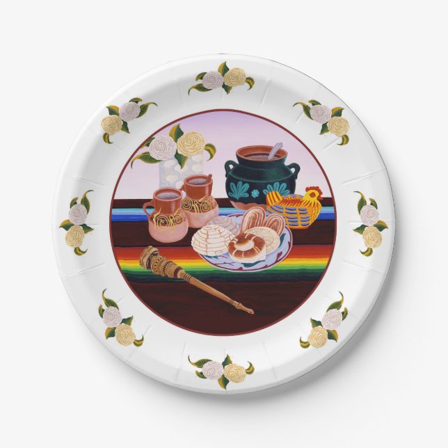 Pan Dulce Platte Pappteller (Vorderseite)