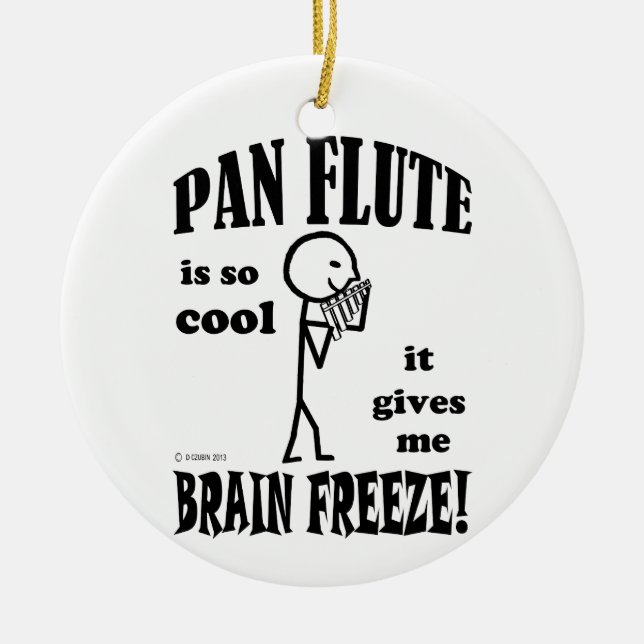Pan Flute, Brain Freeze Keramik Ornament (Vorne)
