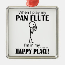 Pan Flute Happy Place Ornament Aus Metall