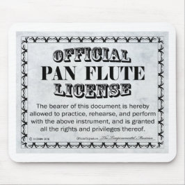 Pan Flute License Mousepad