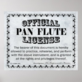 Pan Flute License Poster