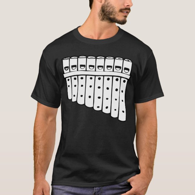 Pan Flute Musical Instrument Flutist T-Shirt (Vorderseite)