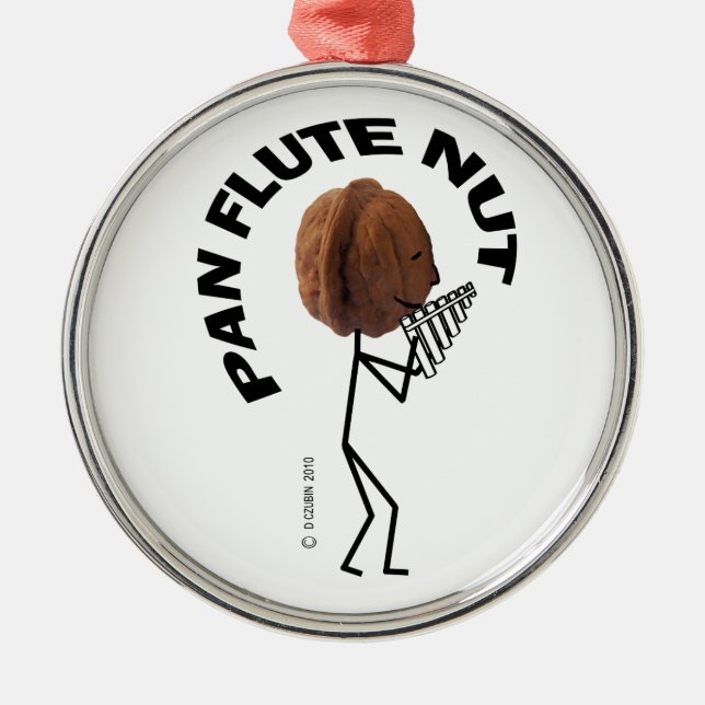 Pan Flute Nut Silbernes Ornament (Vorne)