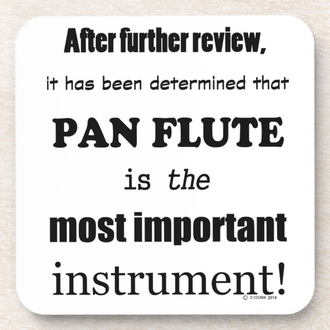 Pan Flute wichtigstes Instrument Getränkeuntersetzer (Vorderseite)
