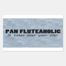 Pan Fluteaholic Life rechteckige Aufkleber