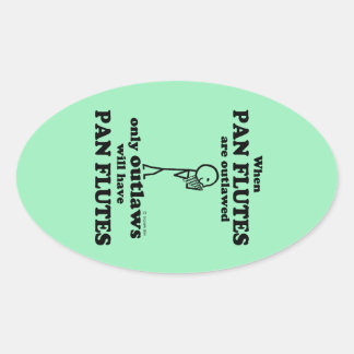 Pan Flutes Oval Sticker