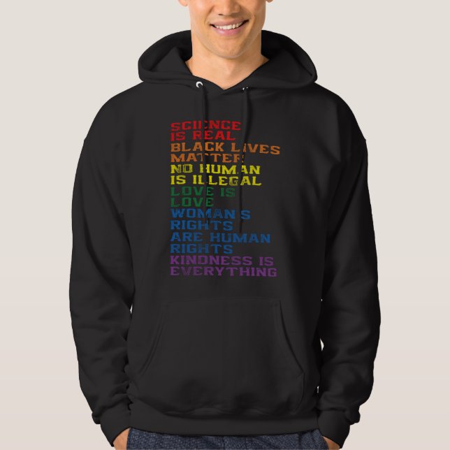 Pan Love Trans Coming Out Homo LGBTQ Supporter Que Hoodie (Vorderseite)