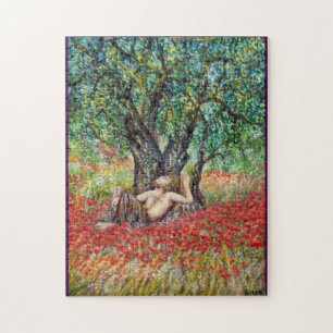 PAN-, OLIVENBAUM- UND POPPY-FELDER PUZZLE