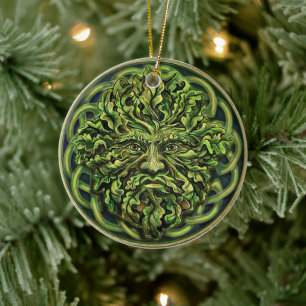 Pan Pagan God Celtic Green Man Weihnachten Wiccan  Keramik Ornament