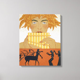 Pan-Pfeifer, Illustration von "Les Mythes" durch Leinwanddruck