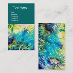 PAN PLAYING FLUTE AND DEINE IN GREEN WOODLAND VISITENKARTE