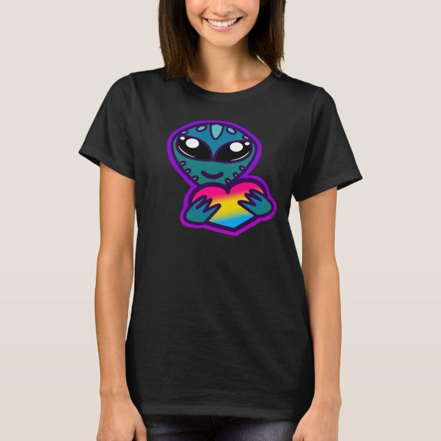 Pan Pride Alien T - Shirt (Vorderseite)