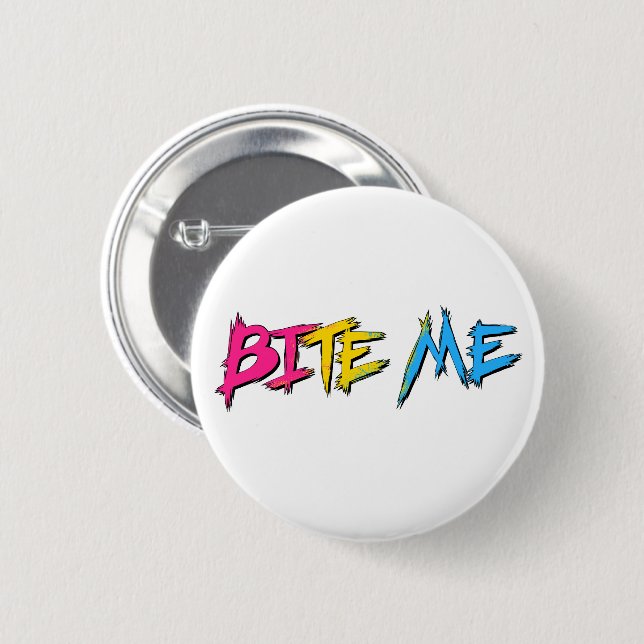 Pan Pride Beiß mich Button (Vorne & Hinten)