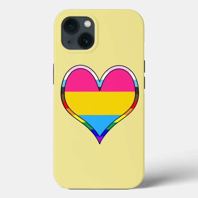 Pan Pride Heart Case-Mate iPhone Case (Rückseite)