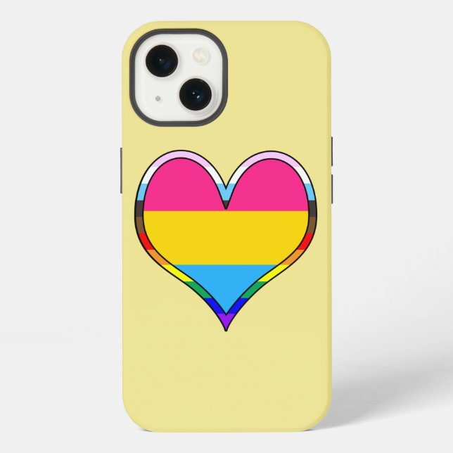 Pan Pride Heart Case-Mate iPhone Case Hülle (Rückseite)