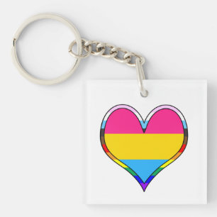 Pan Pride Heart Schlüsselanhänger