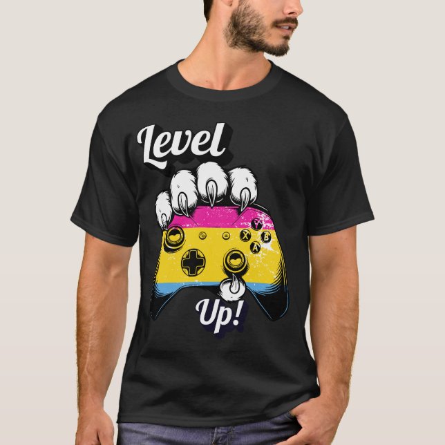 Pan Pride Level Up Tiger Paw Controller Tee 2026 (Vorderseite)