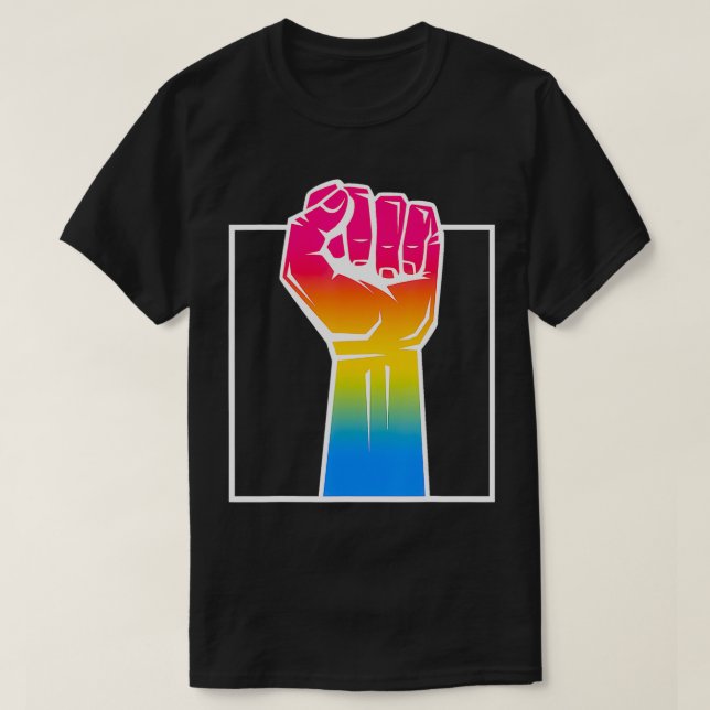 Pan Pride Solidarity Support LGBTQ Panseual  T-Shirt (Design vorne)