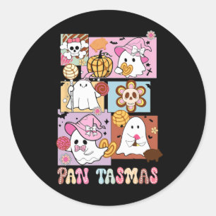 Pan Tasmas Ghost Pumpkin Spooky Conchas Halloween Runder Aufkleber