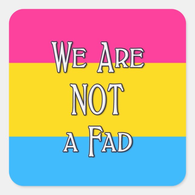 Pan We are... Quadratischer Aufkleber (Vorderseite)