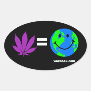 Panacea = Happy Earth Ovaler Aufkleber