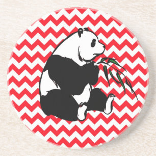 Panada auf Feuer-Motor-rotem Zickzack Getränkeuntersetzer