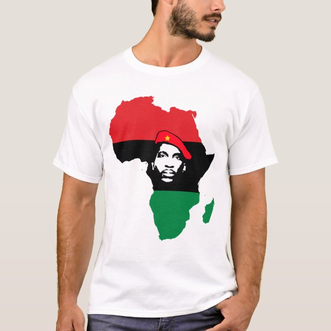 Panafrikanisch - Thomas Sankara-Silhouette T-Shirt (Vorderseite)
