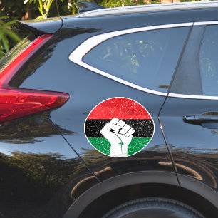 Panafrikanische Flagge Faust, Afroamerikanische Sc Aufkleber