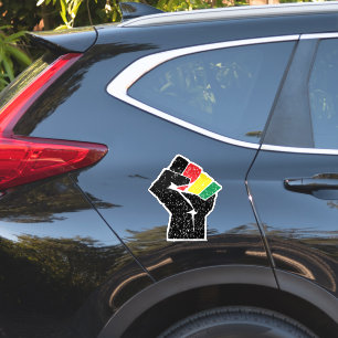 Panafrikanische Flagge Faust, Afroamerikanische Sc Aufkleber