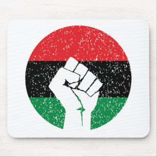 Panafrikanische Flagge Faust, Afroamerikanische Sc Mousepad