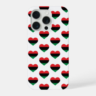 Panafrikanische Flagge Herz Afroamerikaner Schwarz iPhone 15 Pro Hülle