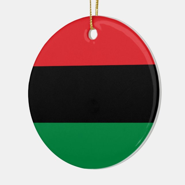 Panafrikanische Flagge Keramik Ornament (Links)