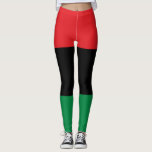 Panafrikanische Flagge Leggings<br><div class="desc">In diesem Design ist die panafrikanische Flagge (auch bekannt als Schwarze Befreiungsflagge, UNIA-Flagge oder afroamerikanische Flagge) zu sehen, eine dreiseitige Flagge, die aus drei horizontalen Streifen rot, schwarz und grün besteht. Die Vereinigung Universeller Neger Improvement Association und die Liga der Afrikanischen Gemeinschaften (UNIA-ACL) haben sie am 13. August 1920 offiziell...</div>