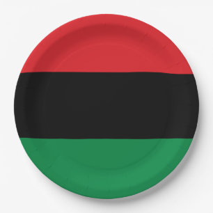 Panafrikanische Flagge Pappteller