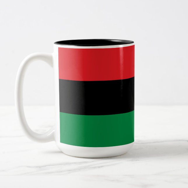 Panafrikanische Flagge Zweifarbige Tasse (Links)