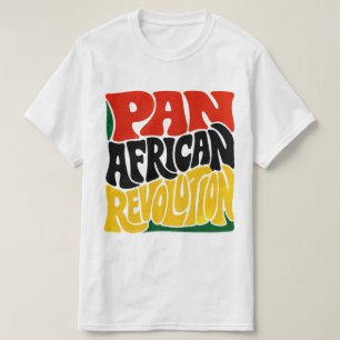 Panafrikanische Revolution Retro-Typografie-Design T-Shirt