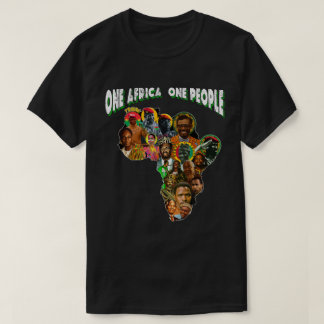 Panafrikanische revolutionäre Führer Afrikakarte T-Shirt