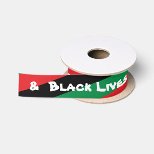 Panafrikanische und afro-amerikanische UNIA-Flag Satinband